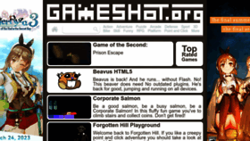 What Gameshot.org website looked like in 2023 (1 year ago)