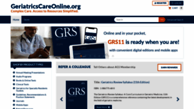 What Geriatricscareonline.org website looked like in 2023 (1 year ago)