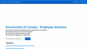 What Goc411.ca website looked like in 2023 (1 year ago)