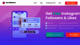 What Getinsfollowers.com website looked like in 2023 (1 year ago)
