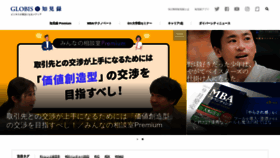 What Globis.jp website looked like in 2023 (1 year ago)