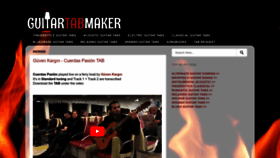What Guitartabmaker.com website looked like in 2023 (1 year ago)