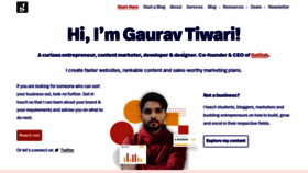 What Gauravtiwari.org website looked like in 2023 (1 year ago)