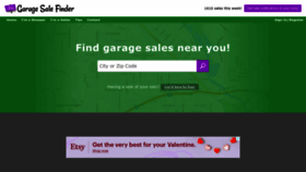 What Garagesalefinder.com website looked like in 2023 (1 year ago)