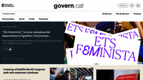 What Govern.cat website looked like in 2023 (1 year ago)