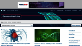 What Genomemedicine.com website looked like in 2023 (1 year ago)