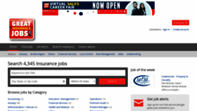 What Greatinsurancejobs.com website looked like in 2023 (1 year ago)