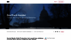 What Govtrackinsider.com website looked like in 2023 (1 year ago)