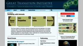 What Greattransition.org website looked like in 2023 (1 year ago)