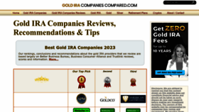 What Goldiracompaniescompared.com website looked like in 2023 (1 year ago)