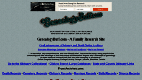 What Genealogybuff.com website looked like in 2023 (1 year ago)