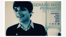What Gerardway.com website looked like in 2023 (1 year ago)