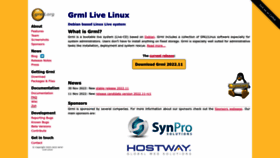 What Grml.org website looked like in 2023 (1 year ago)