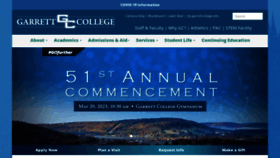 What Garrettcollege.edu website looked like in 2023 (1 year ago)