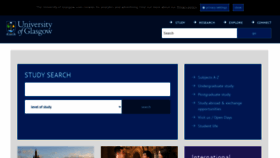 What Glasgow.ac.uk website looked like in 2023 (1 year ago)