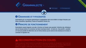 What Grammalecte.net website looked like in 2023 (1 year ago)