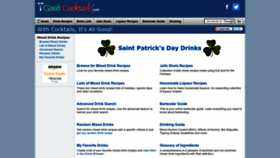 What Goodcocktails.com website looked like in 2023 (1 year ago)