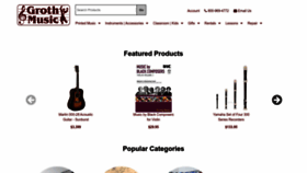 What Grothmusic.com website looked like in 2023 (1 year ago)