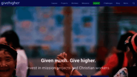 What Givehigher.com.au website looked like in 2023 (1 year ago)