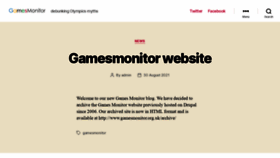 What Gamesmonitor.org.uk website looked like in 2023 (3 years ago)