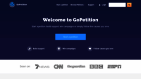 What Gopetition.com website looked like in 2023 (1 year ago)
