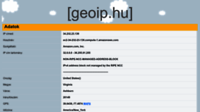 What Geoip.hu website looked like in 2023 (1 year ago)