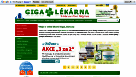 What Gigalekarna.cz website looked like in 2023 (1 year ago)