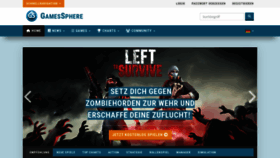 What Gamessphere.de website looked like in 2023 (1 year ago)