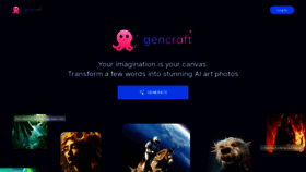 What Gencraft.com website looked like in 2023 (2 years ago)