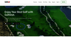What Golfshot.com website looked like in 2023 (1 year ago)