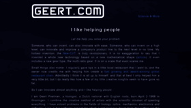 What Geert.com website looked like in 2023 (1 year ago)