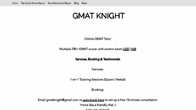 What Gmatknight.com website looked like in 2023 (1 year ago)