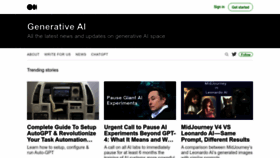 What Generativeai.pub website looked like in 2023 (1 year ago)
