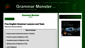 What Grammar-monster.com website looked like in 2023 (This year)