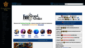 What Grandorder.wiki website looked like in 2023 (This year)