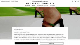 What Giuseppezanotti.com website looked like in 2023 (This year)