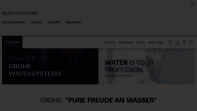 What Grohe.co.uk website looked like in 2023 (This year)