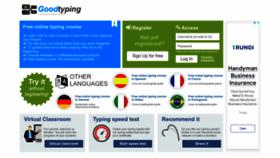 What Goodtyping.com website looked like in 2023 (This year)