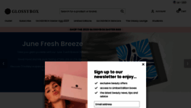 What Glossybox.com website looked like in 2023 (This year)