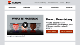 What Getmonero.org website looked like in 2023 (2 years ago)