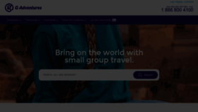 What Gadventures.com website looked like in 2023 (This year)