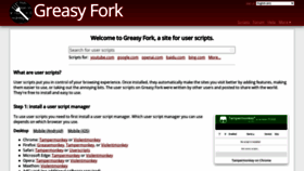 What Greasyfork.org website looked like in 2023 (This year)