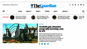 What Guardian.ng website looked like in 2023 (This year)