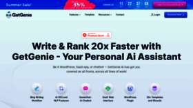 What Getgenie.ai website looked like in 2023 (This year)