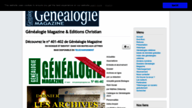 What Genealogiemagazine.com website looked like in 2023 (This year)