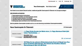 What Gewinnspielverzeichnis.at website looked like in 2023 (This year)