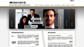 What Gensys.pl website looked like in 2023 (This year)