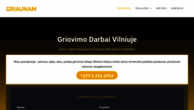 What Griovimo-darbai.lt website looked like in 2023 (This year)
