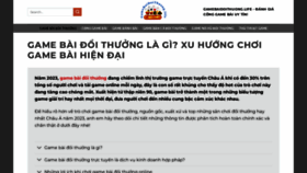 What Gamebaidoithuong.life website looked like in 2023 (1 year ago)