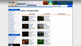 What Games-free-online.net website looked like in 2023 (This year)